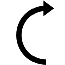 arrow, direction, editor, undo svg vector icon