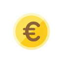 coin, euro svg vector icon