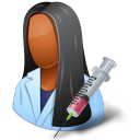 dark, female, immunologist icon