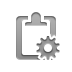 clipboard,gear icon