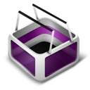 basket, cart, ecommerce, purple, shopping icon