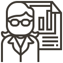 accounting, business, diagram, finance, graph, marketing, woman svg vector icon