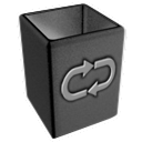 recycle,bin,empty,invert,blank icon