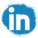 colour, linkedin, media, set, social, spray icon
