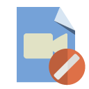 file,type,video,cancel icon
