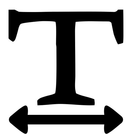Text Width svg vector icon