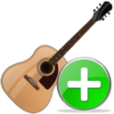 guitar,add,instrument,plus icon