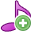 add, music icon