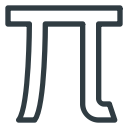 math, mathematics, pi svg vector icon