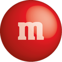 chocolate, color, colour, m&m, red icon