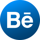 behance, circle, colored, gradient, media, social, social media svg vector icon