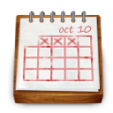 calendar, wooden icon