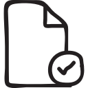 check, document, file, mark, notepad, text, verify svg vector icon