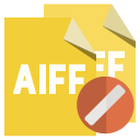 file,format,aiff,cancel icon