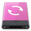 pink, sync, w icon
