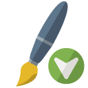 brush,down icon