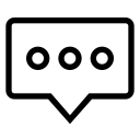 chat, chattings, comment, dots, message, three dots, typing svg vector icon