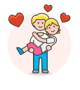 arms, couple, gay, hold, in svg vector icon