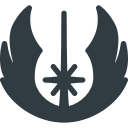 jedi, logo, order, sigil, star, wars svg vector icon
