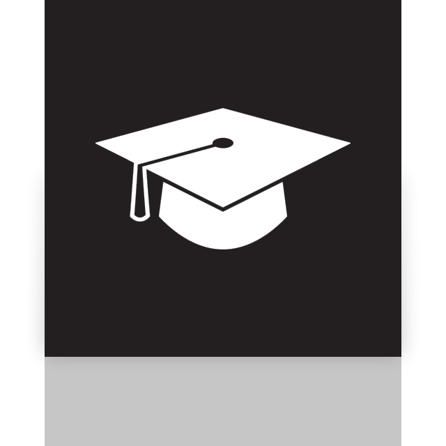 graduation, mirror icon