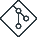 git, logo, media, social svg vector icon