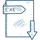 document, exe, file, format svg vector icon