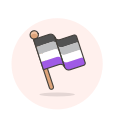 asexual, flag, stick svg vector icon