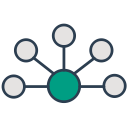 api, communication, connection, integration, interaction, it, network svg vector icon