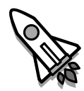 racket, rocket, satellite, socket, space, spacecraft, spaceship svg vector icon