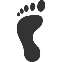 left,footprint icon