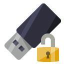 pen,drive,lock,open icon