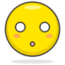 2, face, hushed svg vector icon