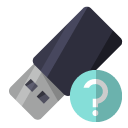 pen,drive,help icon