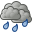 rain, scattered, showers, weather icon