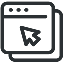 business, click, page, slide, swipe, web svg vector icon