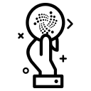 coin, crypto, cryptocurrency, currency, iota, money svg vector icon