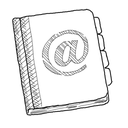 contacts, copy icon