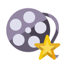 film,reel,star icon