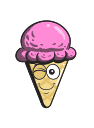cartoon, cone, cream, emoji, ice svg vector icon