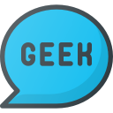 bubble, chat, geek, message svg vector icon