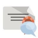 certificate,speech,bubble icon