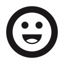 emojis, emot, emot, grin, happy, thick lines, tongue svg vector icon