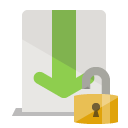 download,lock,open icon
