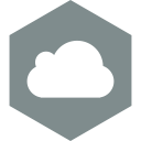 cloud, hexagon, media, social svg vector icon