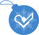 ball, christmas, foursquare svg vector icon