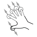 drag, finger, gestureworks, n icon
