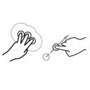 anchor, flick, gestureworks icon