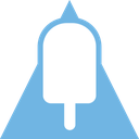 fancy, media, social, triangle icon