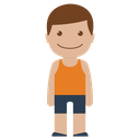 boy, child, kid, male, man, orange, person icon