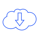arrow, cloud, data, disk, down, download, storage svg vector icon
